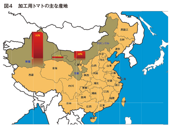 中国産トマト加工品の製造および輸入動向 海外情報 15年4月